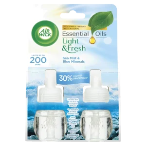 Airwick Essential Oils Scented Oil Plug-In Double Refill Sea Mist & Blue Minerals 2x19ml